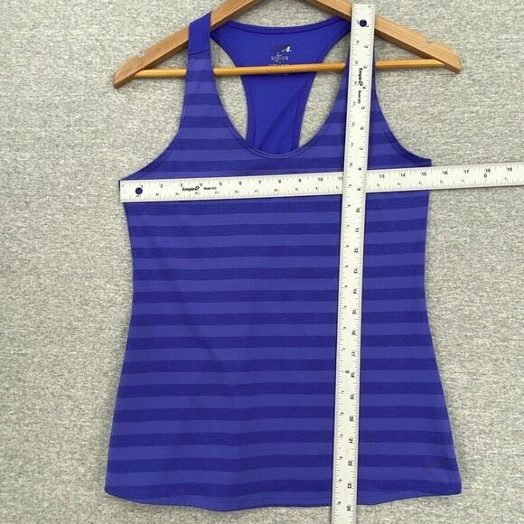 Avia Top Womens Small Purple Striped Sleeveless Tank Running Workout Activewear - Picture 4 of 6